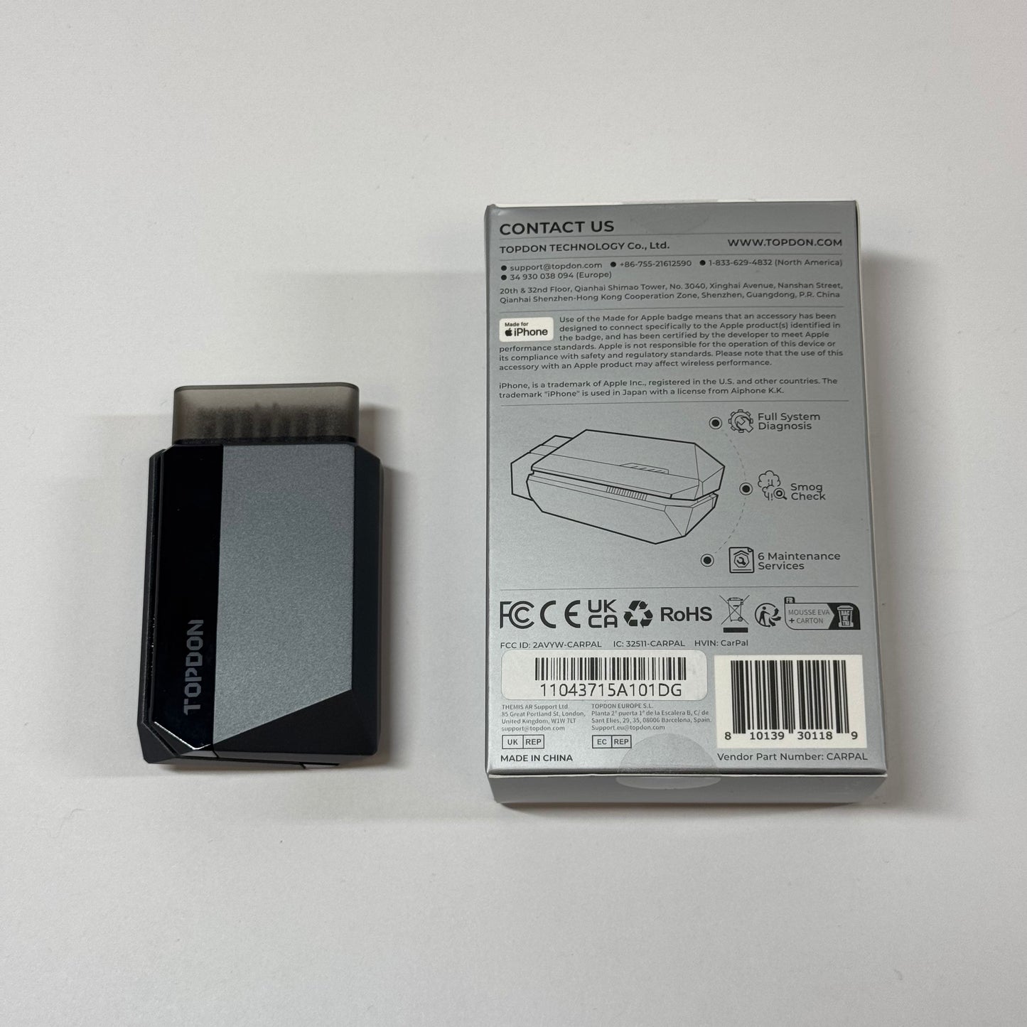 Topdon CarPal Bluetooth Vehicle Diagnostic Dongle - Brand New