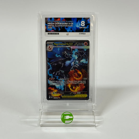 Pokémon TCG Phantasmal Flames Mega Charizard X EX 125/094 English Graded 8